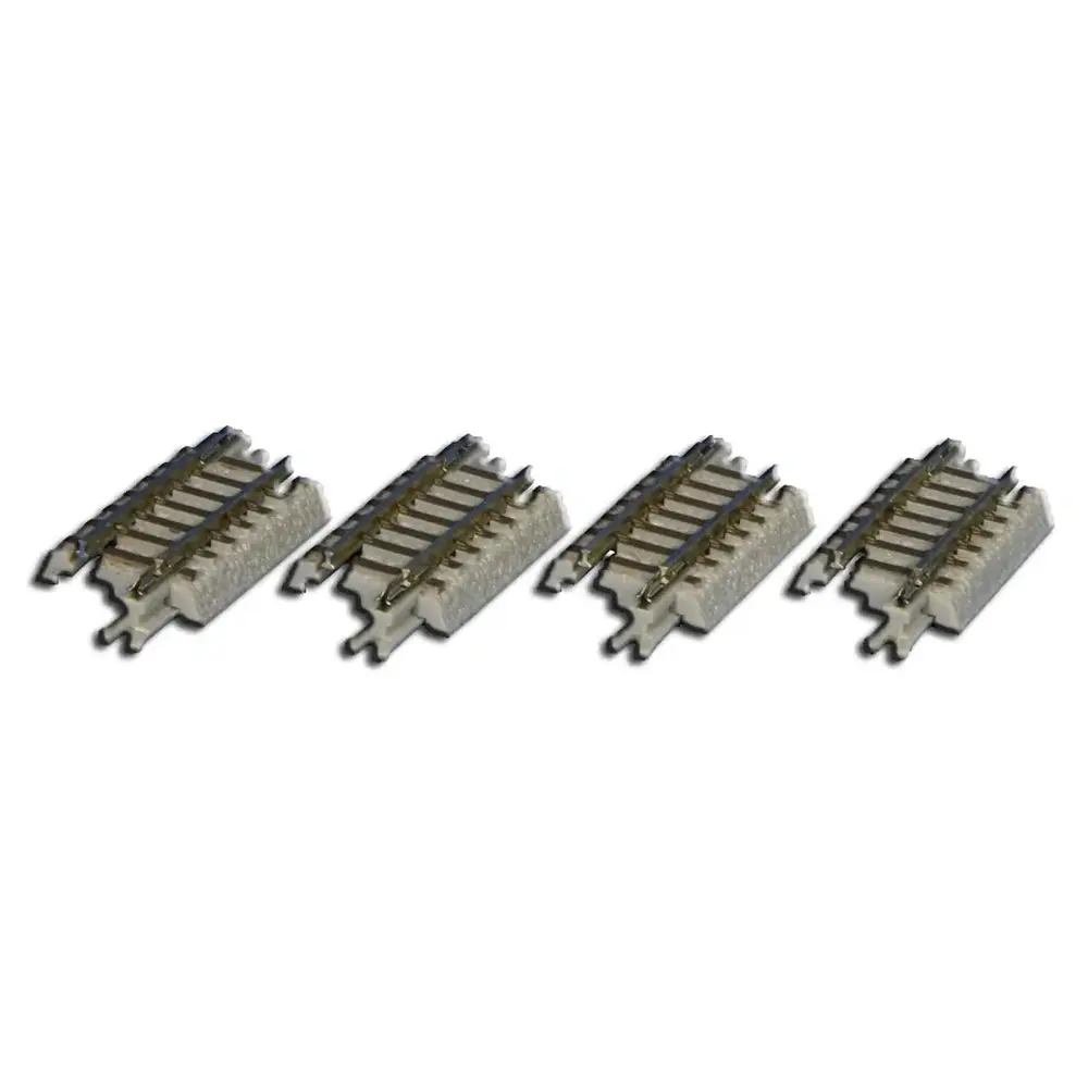 4 rails droits de 25 mm avec ballast - Rokuhan 7297030 - Z 1/220