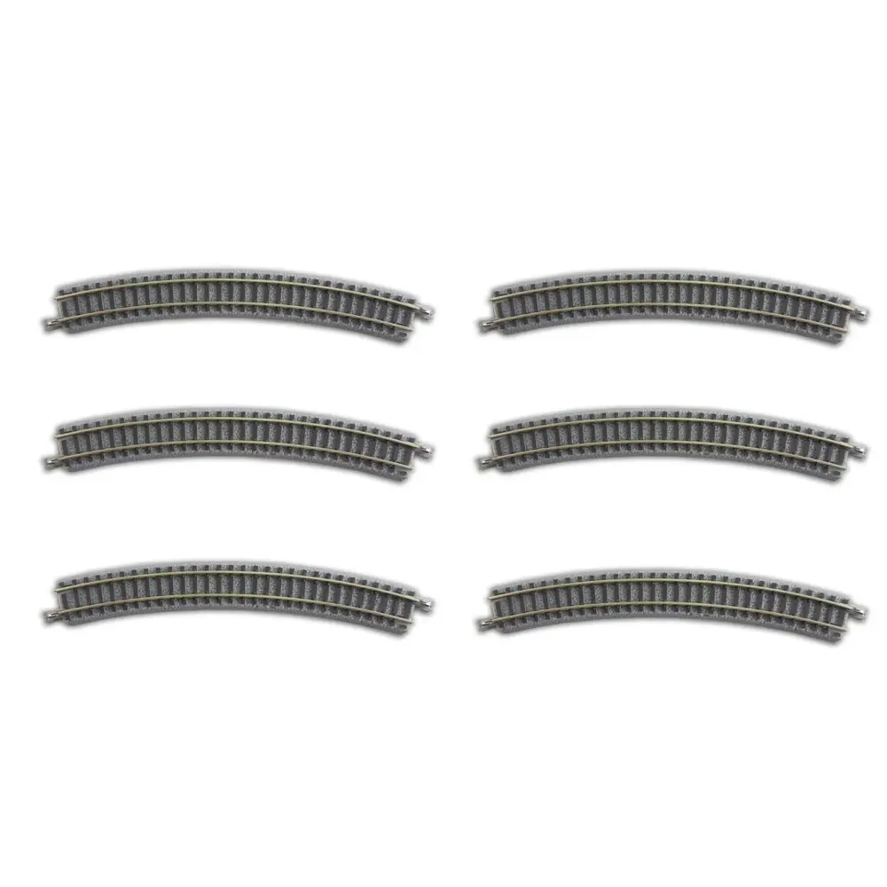 6 rails courbés R220-30° - Rokuhan 7297033 - Z 1/220