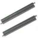 2 rails droits ballastés 112,8 mm code 60 - Rokuhan 7297036 - Z 1/220 - 2R