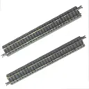 2 rails droits de 112,8 mm avec ballast - Rokuhan 7297036 - Z 1/220