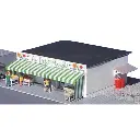 Au Petit Marché - Magasin - SAI 172 - HO 1/87 - 145 x 125 x 55 mm