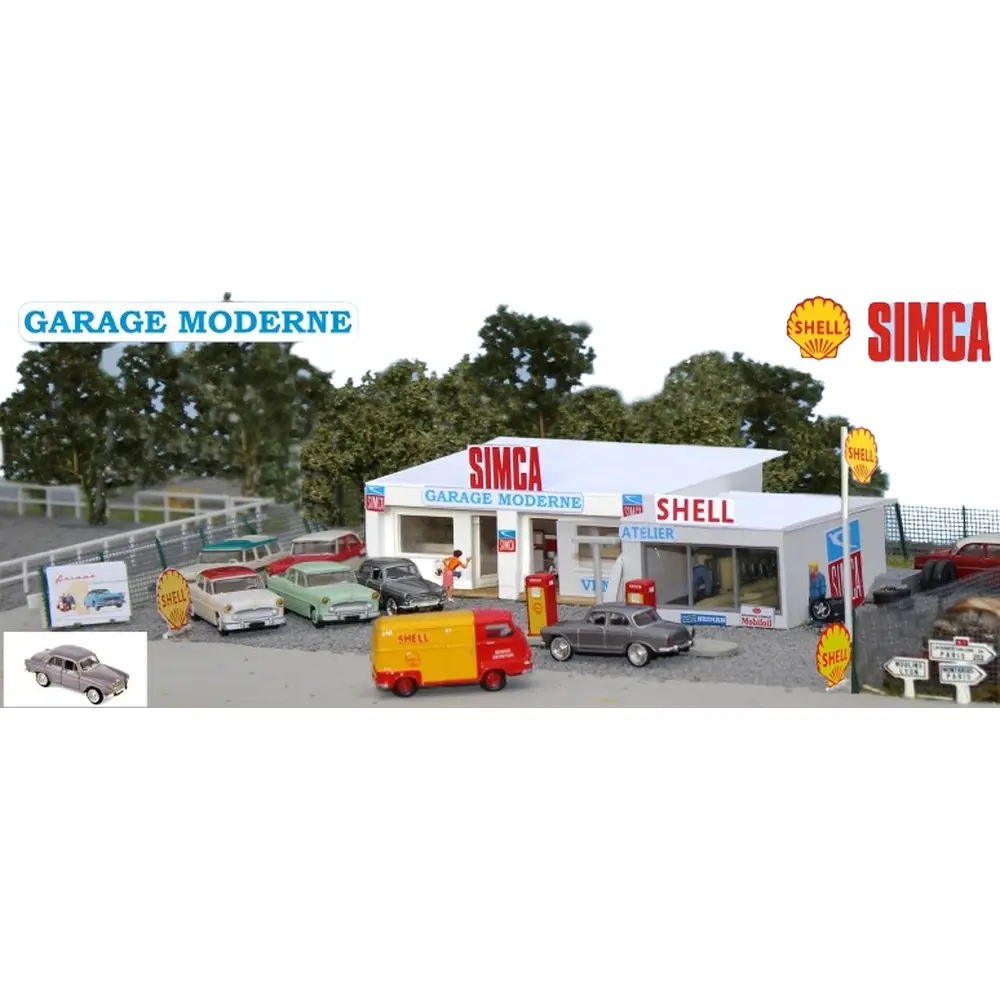 Garage Moderne SIMCA - Station-Service Shell - SAI 163 - HO 1/87 - EP III
