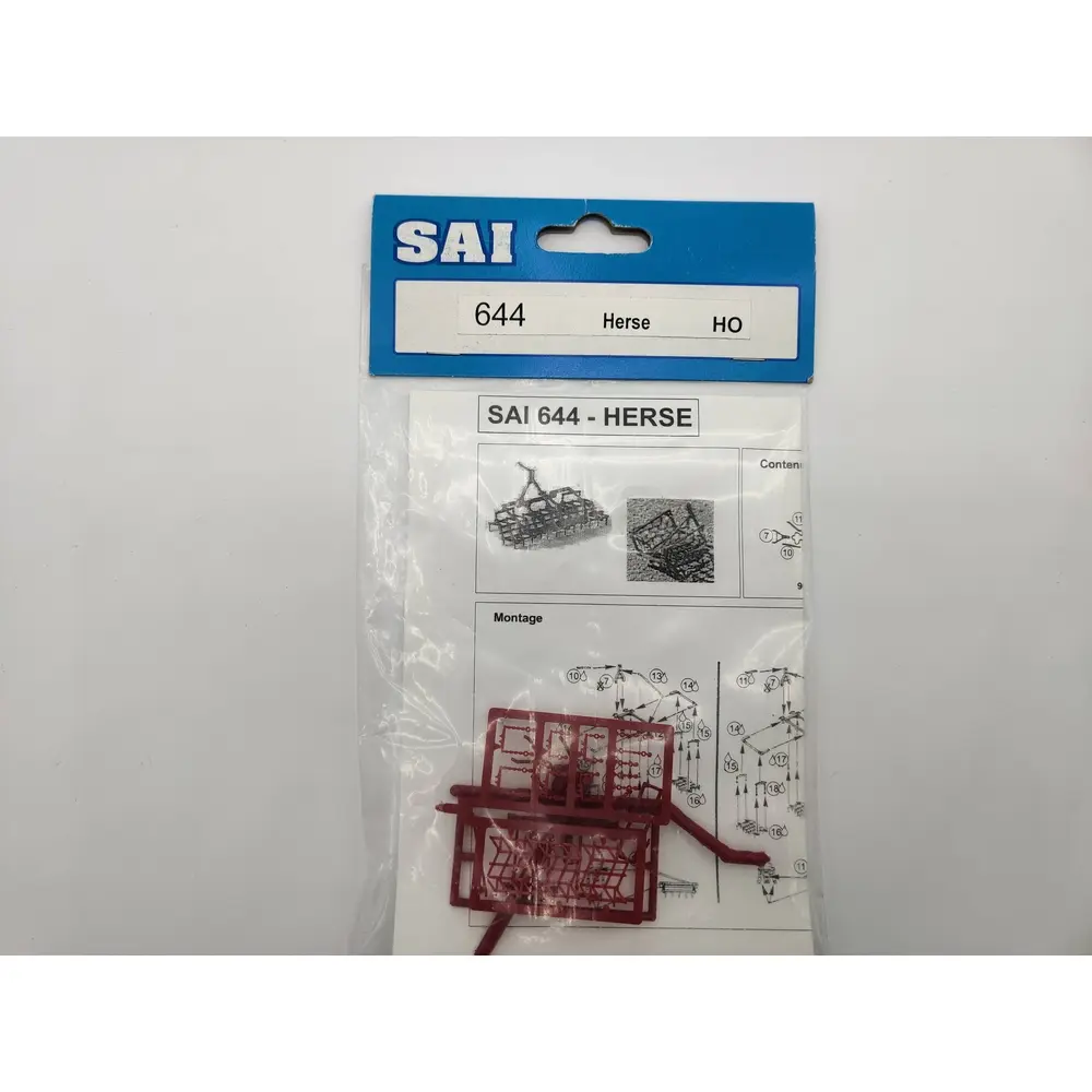 Kit de plusieurs herses rouges SAI 644 - HO 1/87