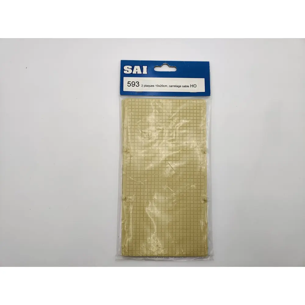 Kit de 2 plaques de carrelage imitation sable de dimensions 10 x 20 cm