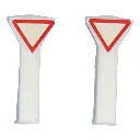 2 bornes de priorités - SAI 8393 - HO 1/87 - Après 1964