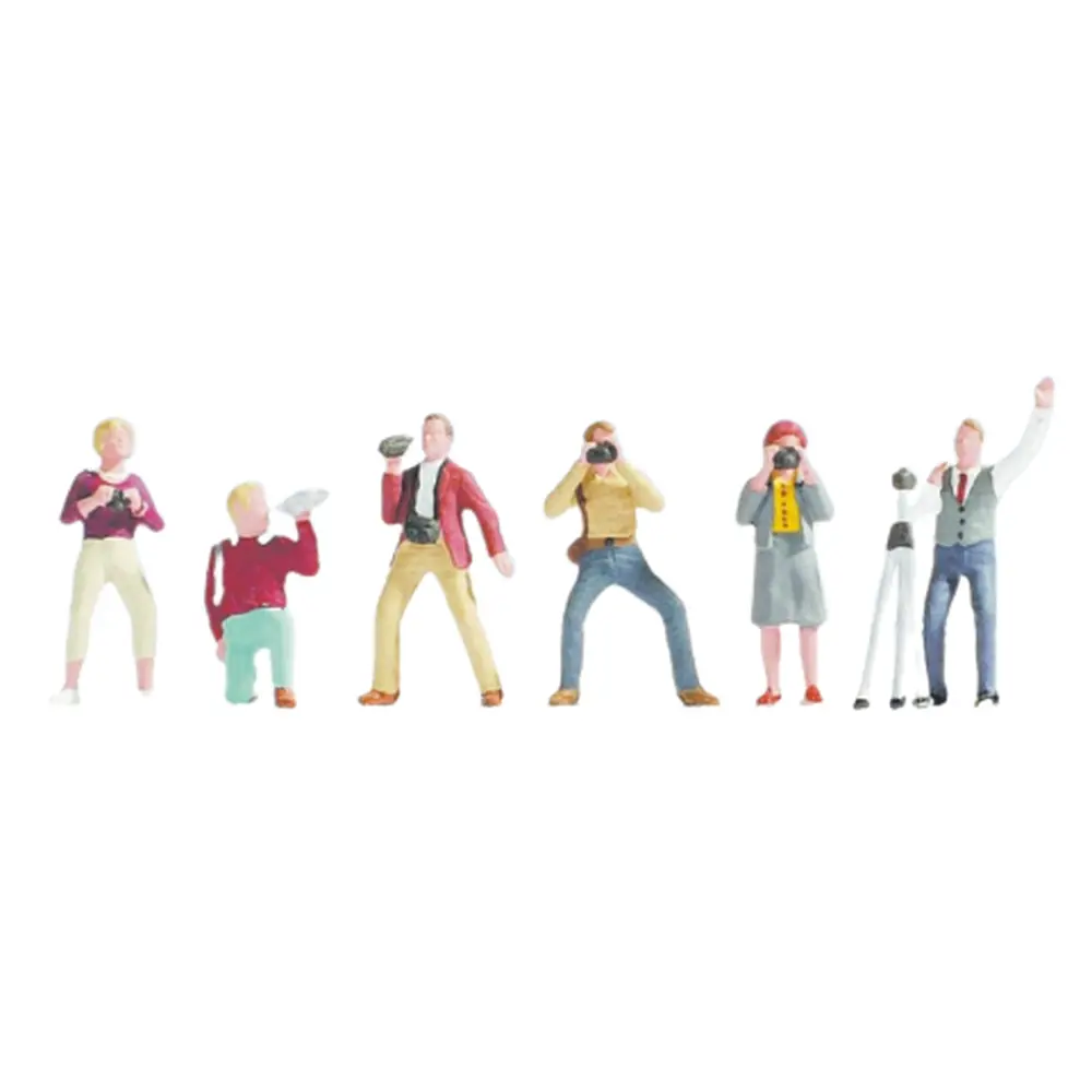 Lot de 6 personnages - Photographes hommes et femmes SAI 338 - HO : 1/87