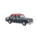 Voiture Peugeot 403 Taxi G7, noir toit rouge, 2 personnages SAI 1623 - HO : 1/87