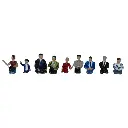 Lot de 9 passagers femmes, hommes, enfant SAI 392 - HO : 1/87