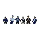 Lot de 6 conducteurs peints et décorés SAI 391 - HO : 1/87