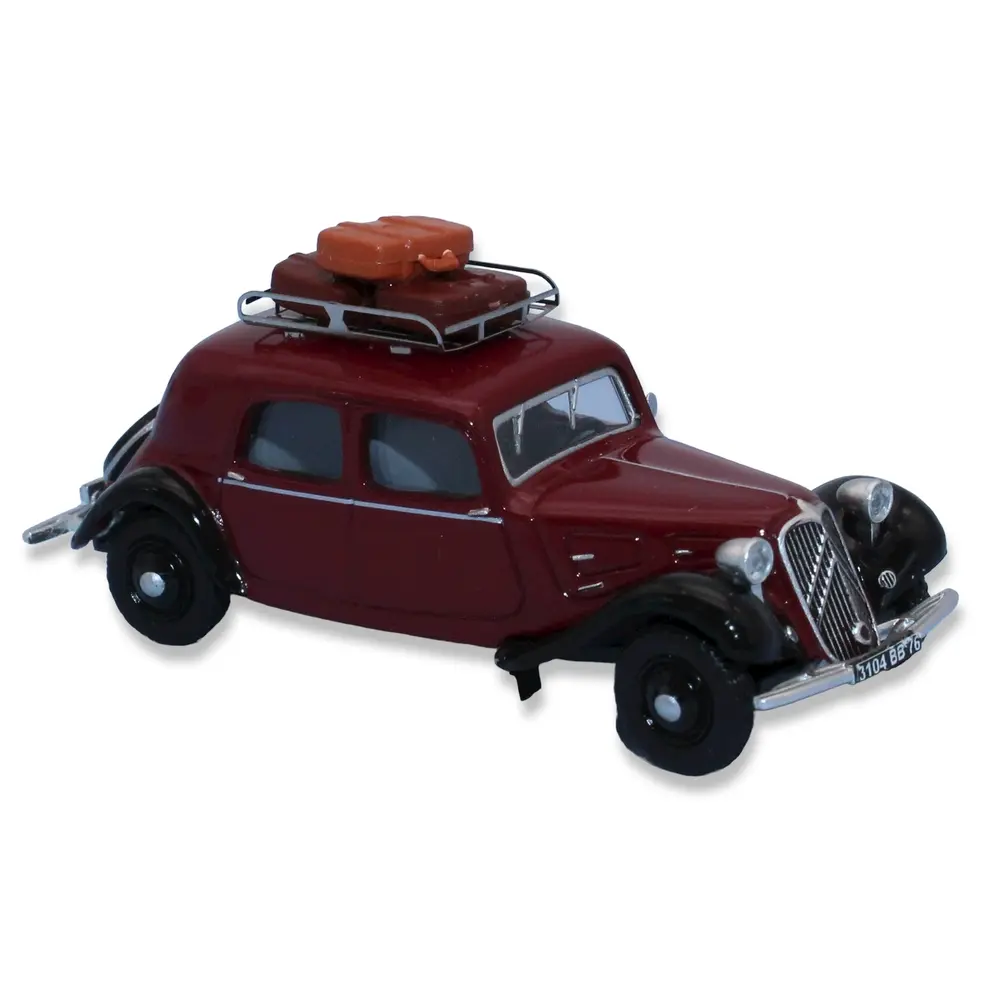 Voiture Citroën Traction 11A SAI 1811 - HO : 1/87 - livrée rouge Excelsior