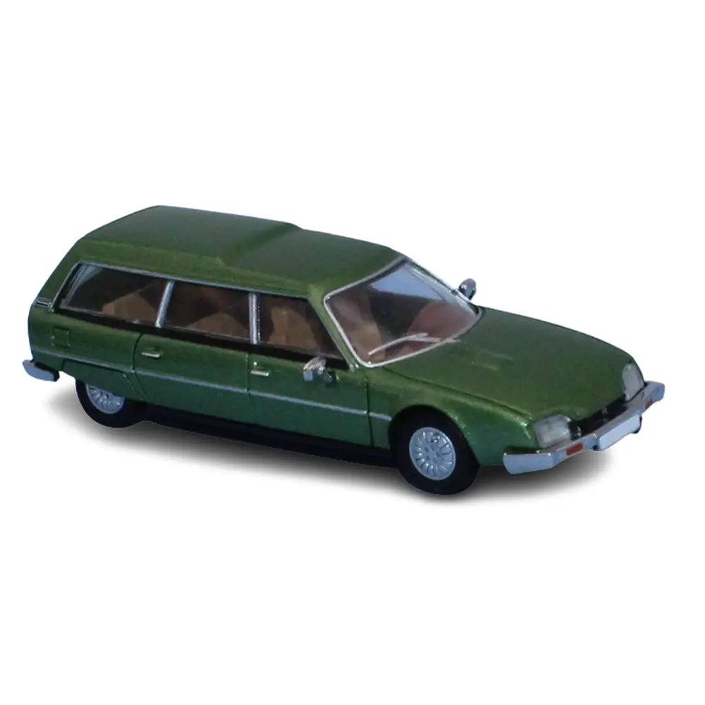 Voiture Citroën CX break, livrée verte métallisée SAI 2497 - HO : 1/87 - EP IV -
