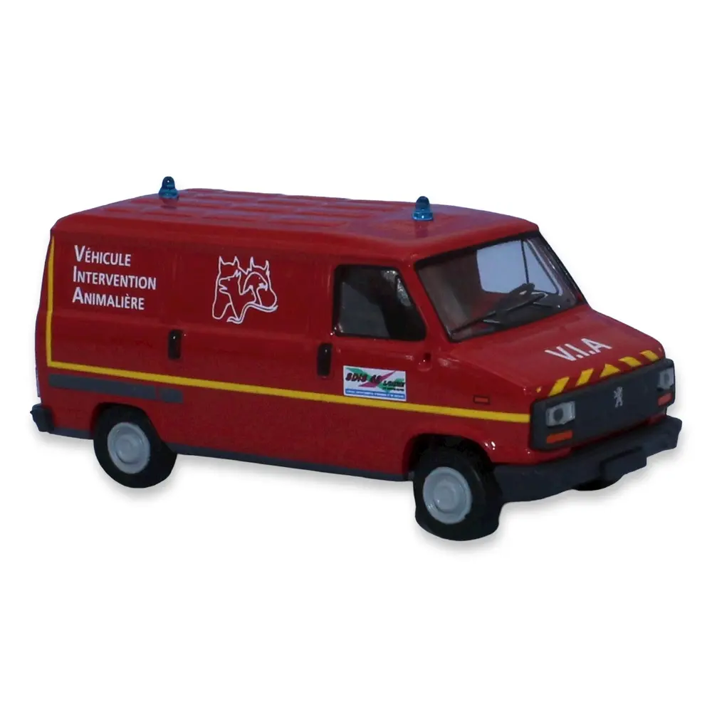 Véhicule d'intervention animalière SAI 7177 - HO : 1/87 - Peugeot J5 - Pompiers