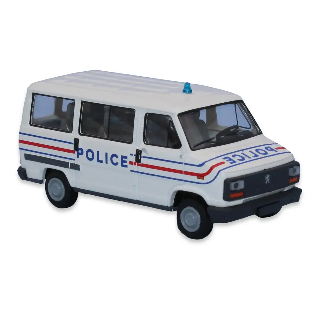 Camionnette miniature Peugeot J5 Police SAI 7166 - HO : 1/87
