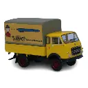Camion bâché OM UNIC "bic" jaune SAI 2977 - HO 1/87