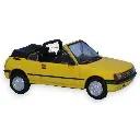 Voiture Peugeot 205 cabriolet CT - SAI 6322 - HO : 1/87 -  jaune genêt