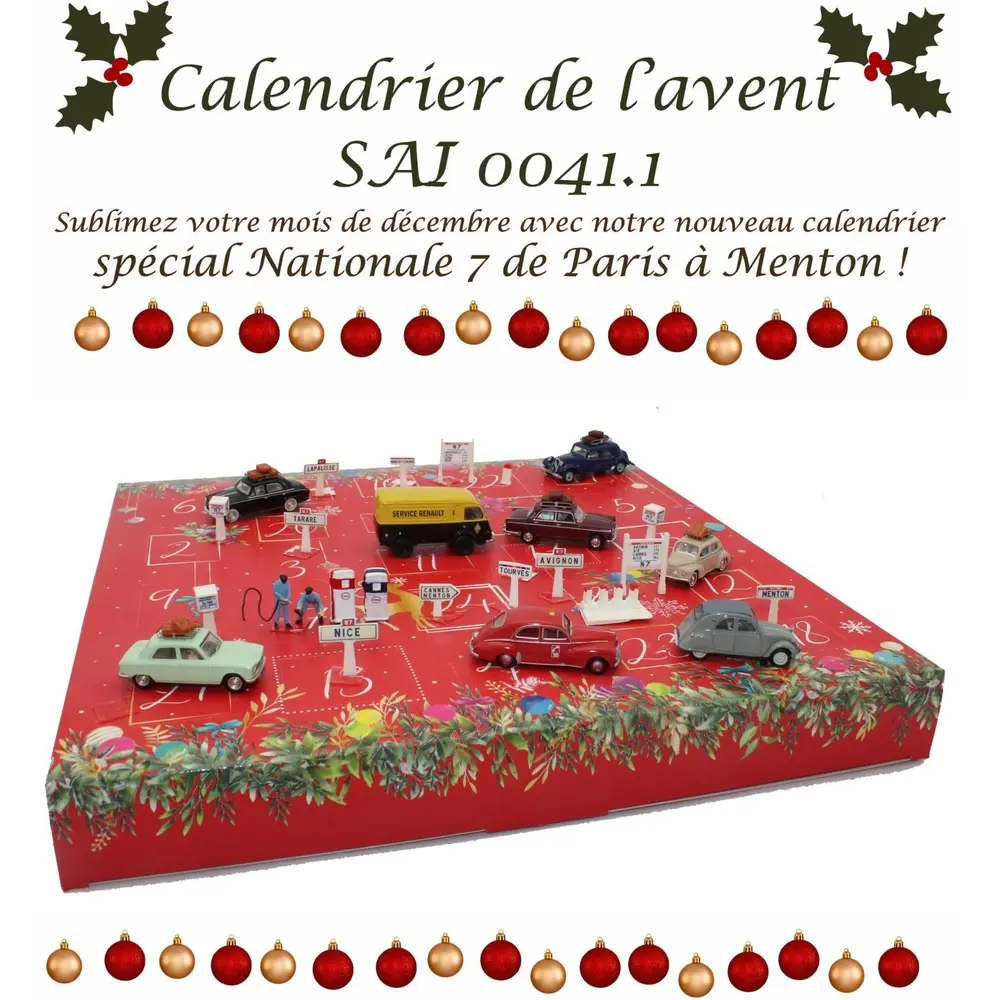 Calendrier de l'avent spécial Nationale 7 - Noël - SAI 0041.1 - HO 1/87
