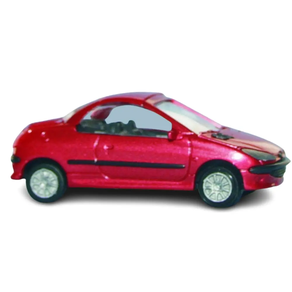 Peugeot 206 coupé rouge lucifer métallisé - SAI 2185 - HO 1/87