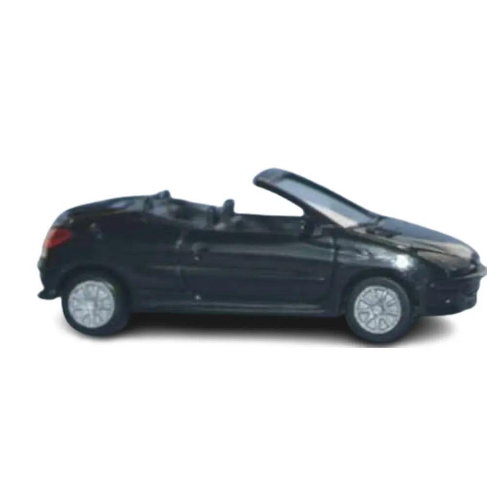 Peugeot 206 cabriolet noir onyx - SAI 2191 - HO 1/87