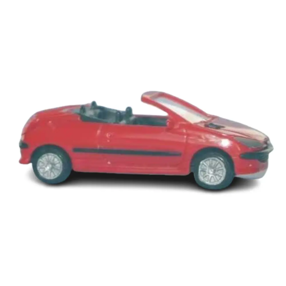 Peugeot 206 Cabriolet - Rouge Vallelunga - SAI 2192 - HO 1/87