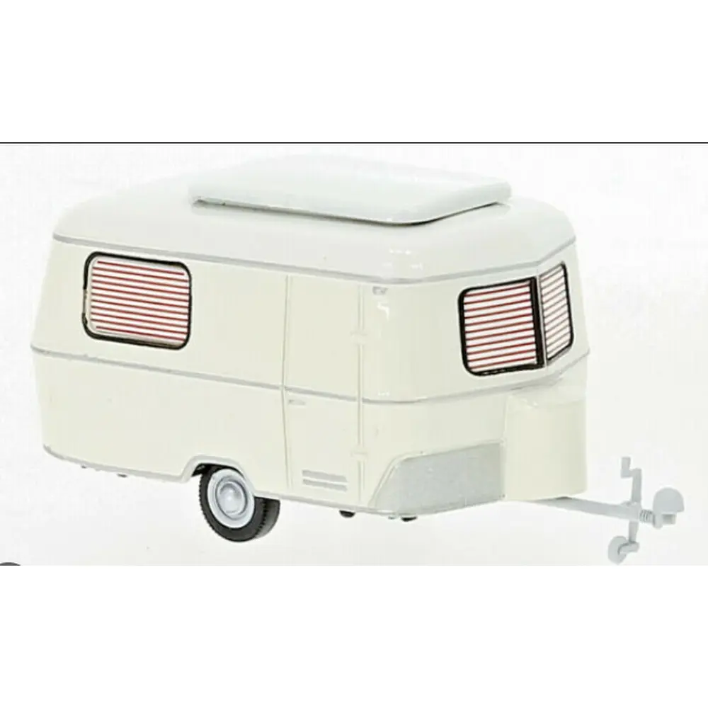 Caravane Eriba ivoire - stores rouges - roulante - SAI 2697 - HO 1/87