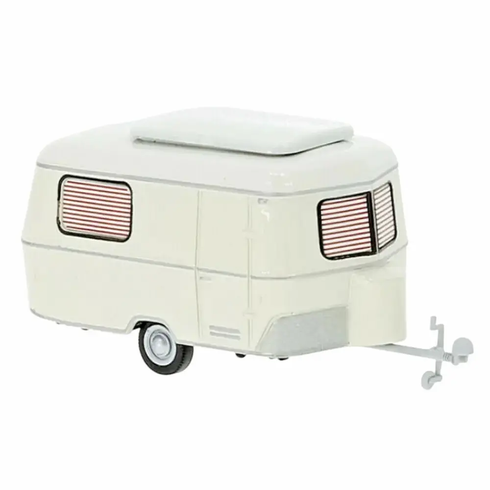 Caravane Eriba ivoire - stores rouges - roulante - SAI 2697 - HO 1/87