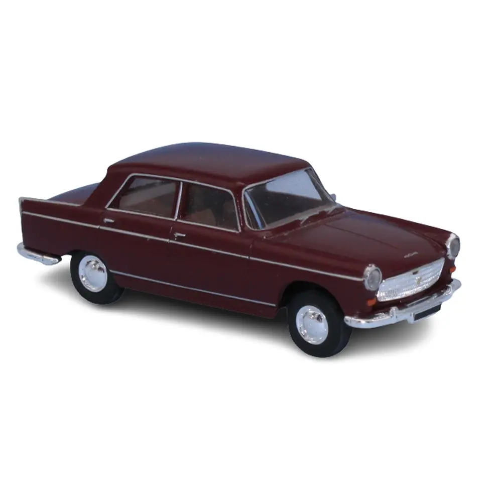 Voiture Peugeot Berline 404 bordeaux - SAI 2323 (brekina 92984) - HO 1/87