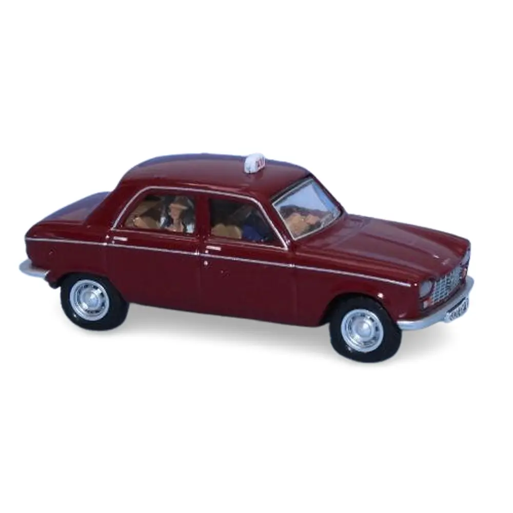 Peugeot 204 taxi rouge bordeaux - SAI 1626 - HO 1/87