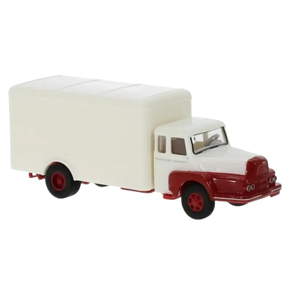Camion UNIC Izoard tôlé blanc et rouge - SAI 2950 - HO 1/87