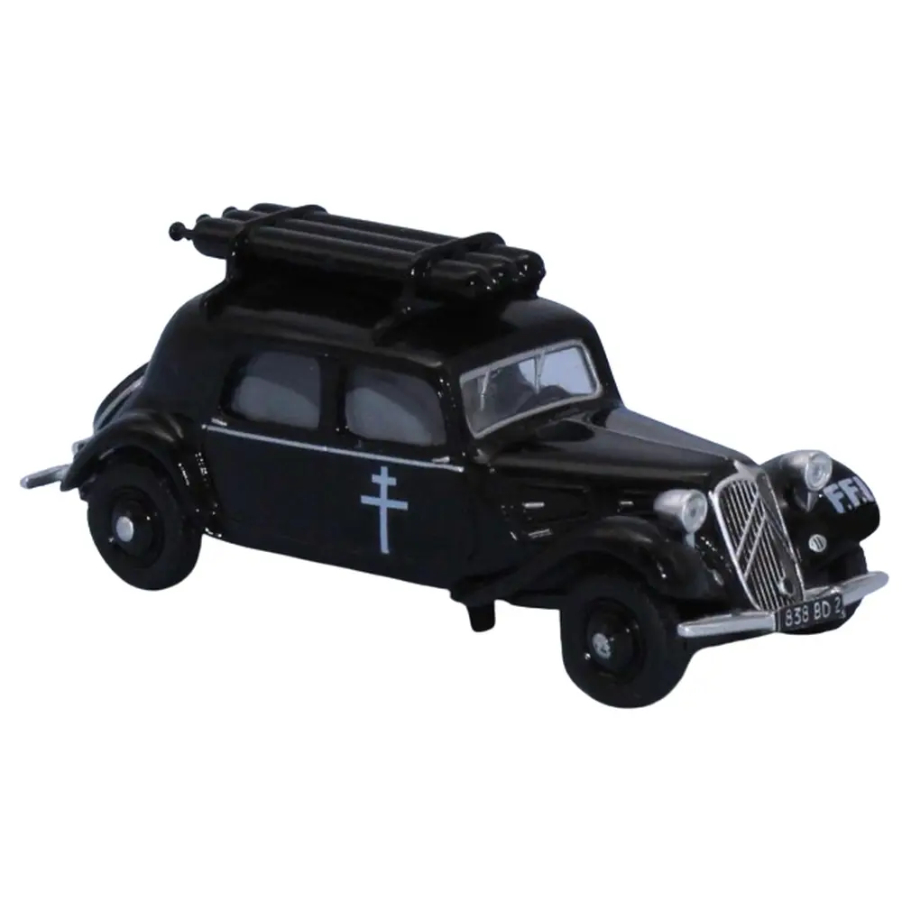 Citroën Traction 11A 1935, avec équipement gaz de ville, noire, FFI - Sai 6181 - HO 1/87