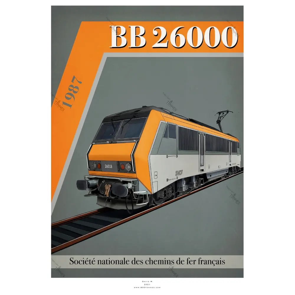 Poster BB 26000 - SNCF - 800Tonnes - 1987 - A2 42.0 x 59.4 cm