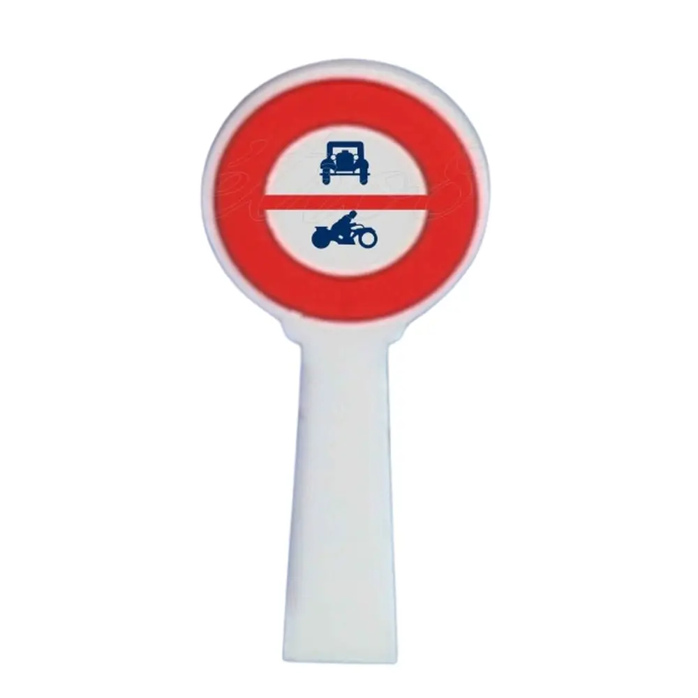 Panneau Michelin d'interdiction, 1952 : circulation interdite à tous véhicules automobiles - SAI 8364 - HO 1/87