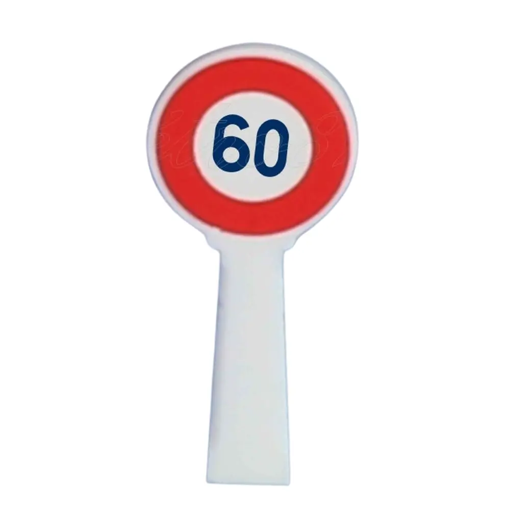 Panneau Michelin - 60 KM/H - Vitesse Maximal - 1952 - SAI 8369 - HO 1/87