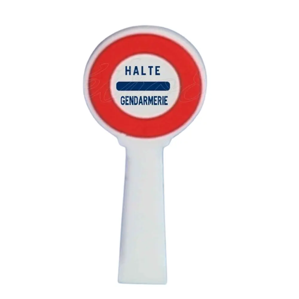 Panneau Michelin d'interdiction, 1946-1971 : halte gendarmerie - SAI 8381 - HO 1/87