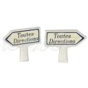 2 panneaux Michelin "Toutes Directions" - SAI 8411 - HO 1/87