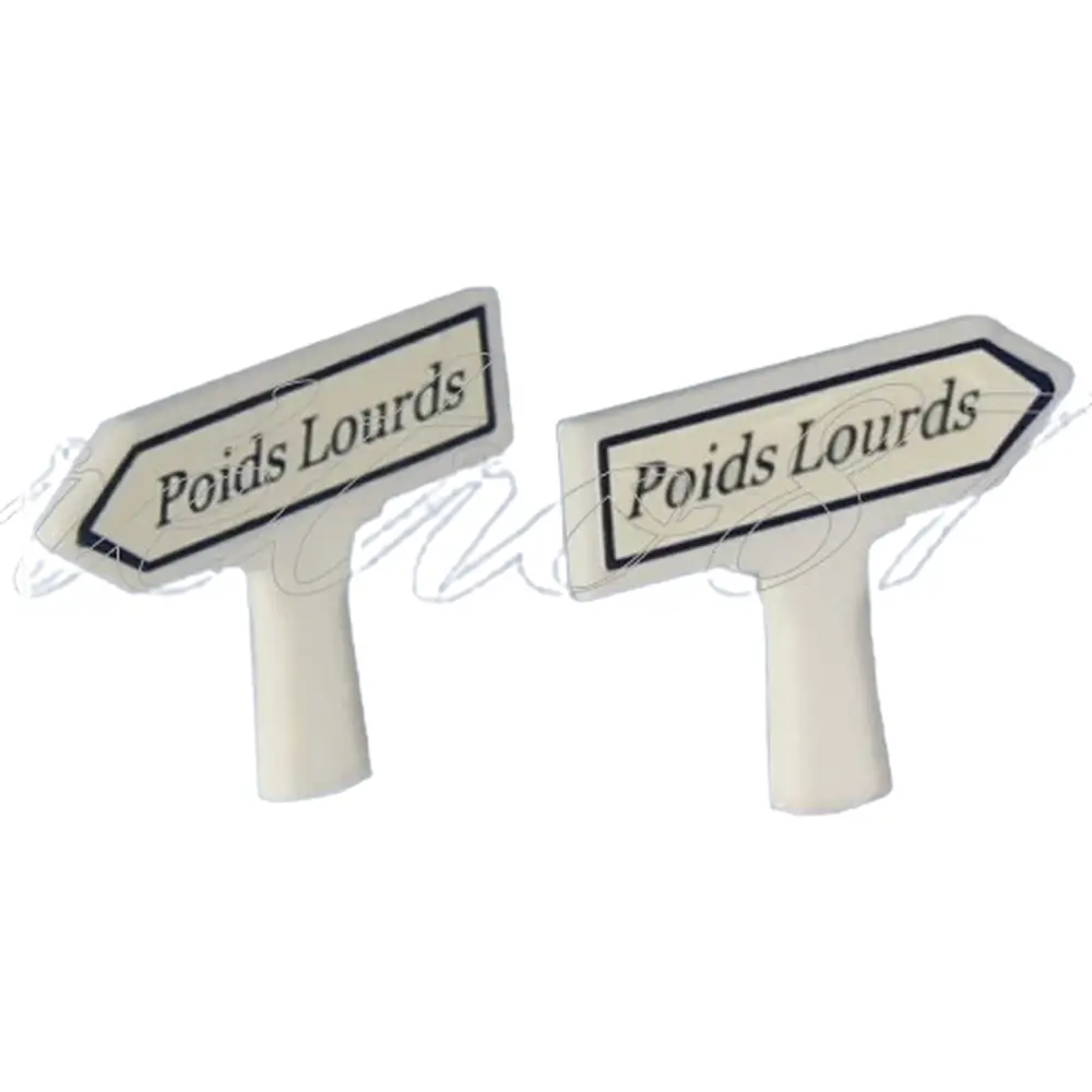 Lot de 2 panneaux Michelin d'indication de lieux : Poids Lourds - SAI 8415 - HO 1/87