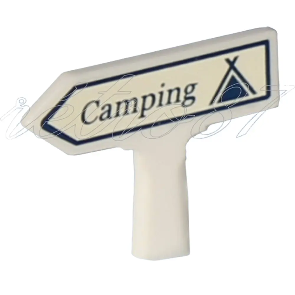 Panneau Michelin d'indication de lieu, vers la gauche : Camping - Sai 8416 - HO 1/87