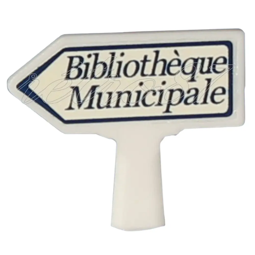 Panneau Michelin Bibliothèque Municipale à gauche - SAI 8424 - HO 1/87