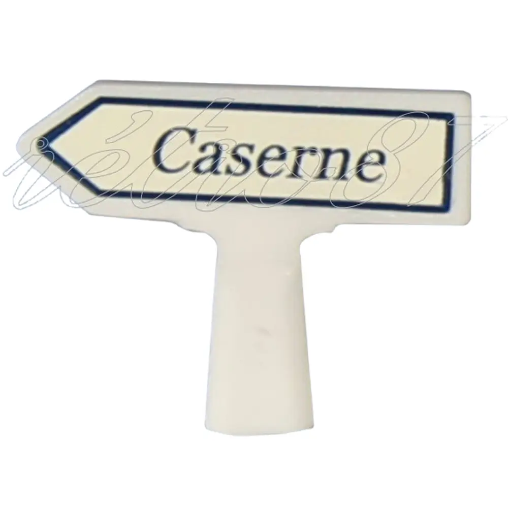 Panneau Michelin d'indication de lieu, vers la gauche : Caserne - Sai 8426 - HO 1/87