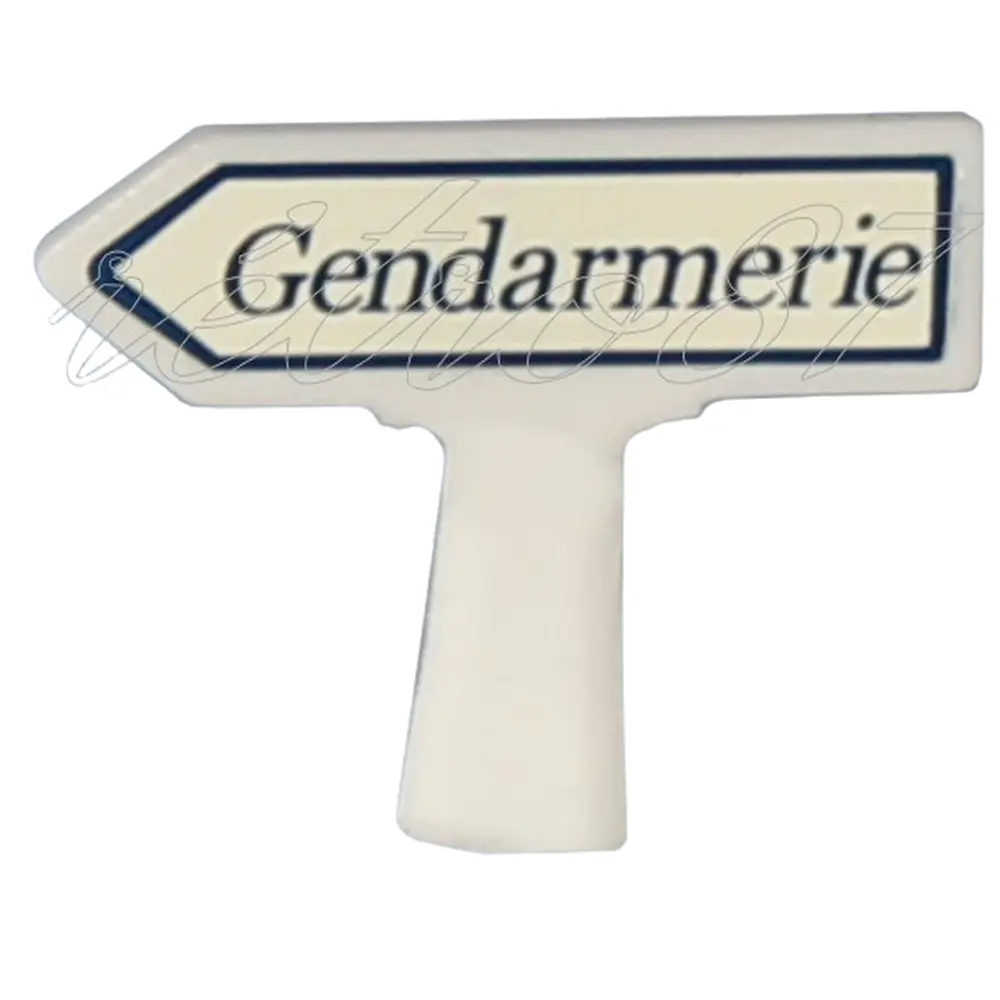 Panneau Michelin D'Indication de Lieu - Gauche - Gendarmerie - SAI 8428 - HO 1/87