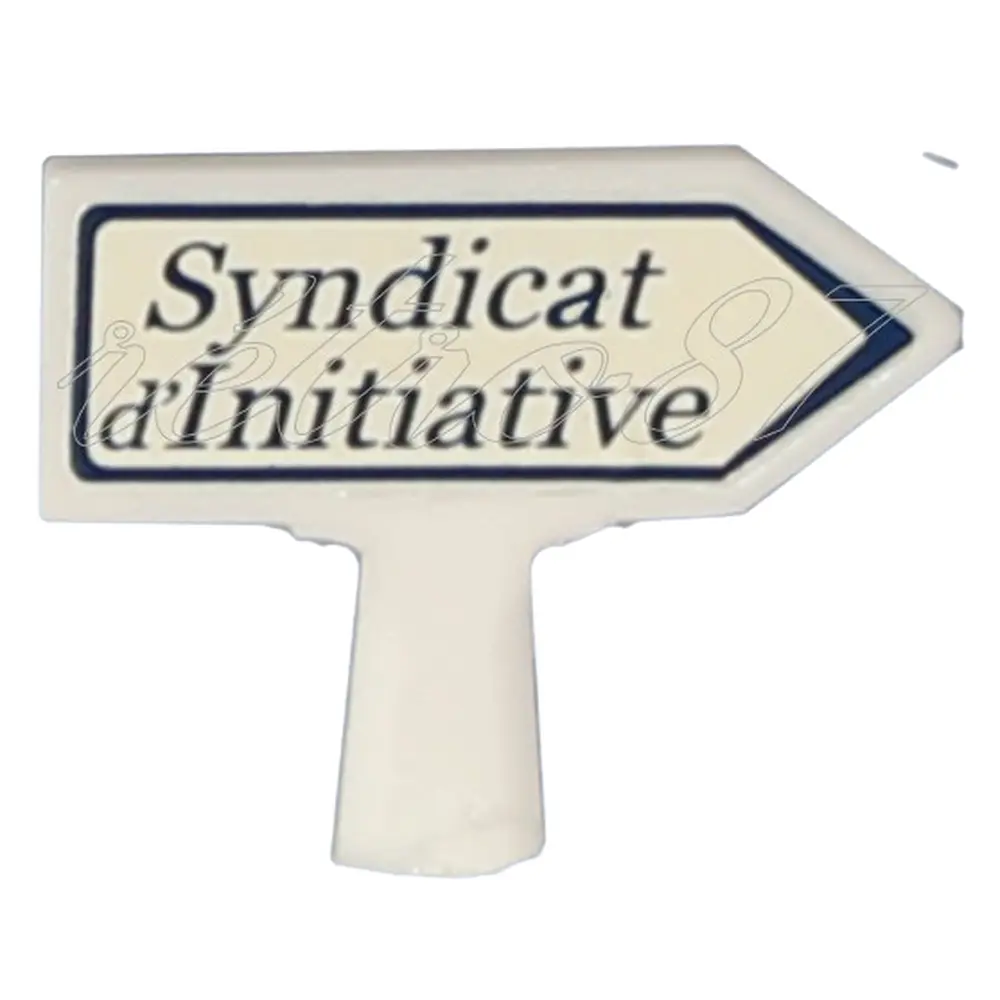 Panneau Michelin d'indication de lieu, vers la droite : Syndicat d'Initiative - Sai 8433 - HO 1/87