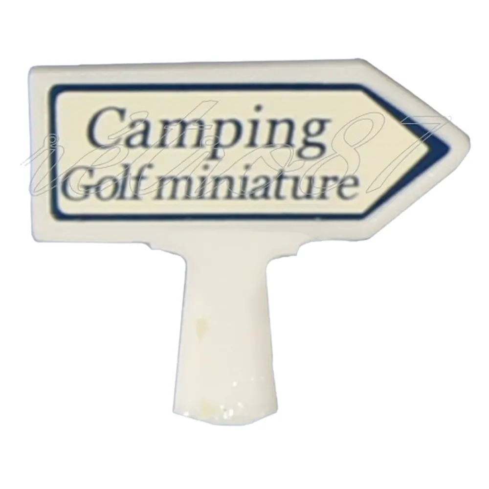 Panneau Michelin D'Indication de Lieu - Droite - Camping & Golf Miniature - SAI 8435 - HO 1/87