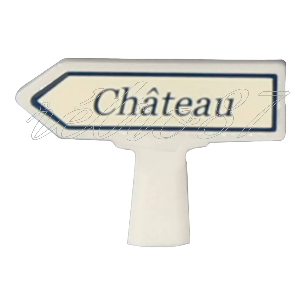 Panneau d'indication de lieu Michelin - SAI 8316 - HO 1/87 - Vers la gauche : Château
