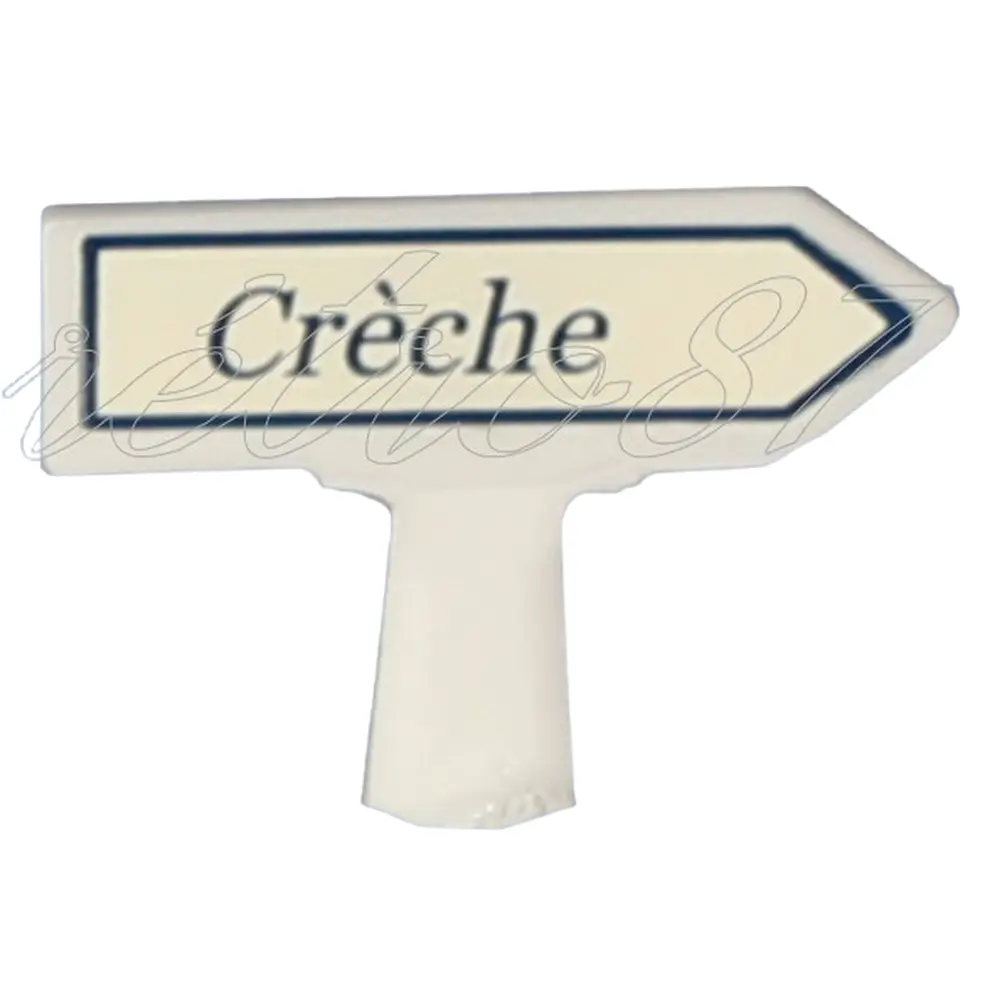 Panneau Michelin d'indication de lieu, vers la droite : Crèche - SAI 8437 - HO 1/87