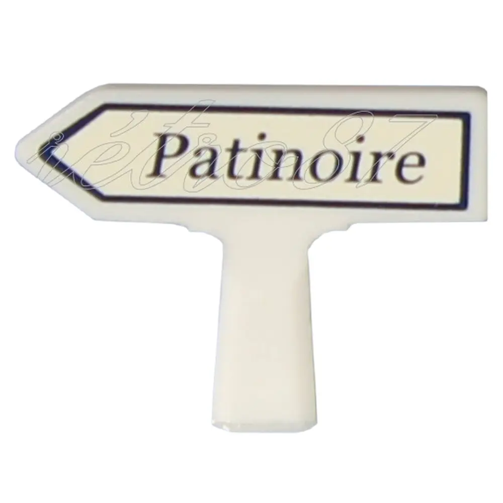 Panneau Michelin d'indication de lieu, vers la gauche : Patinoire - Sai 8440 - HO 1/87