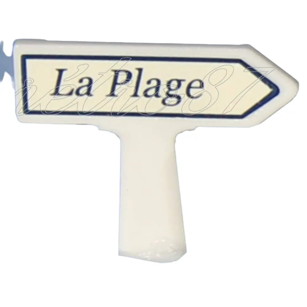 Panneau Michelin - Vers la Droite - La Plage - SAI 8455 - HO 1/87