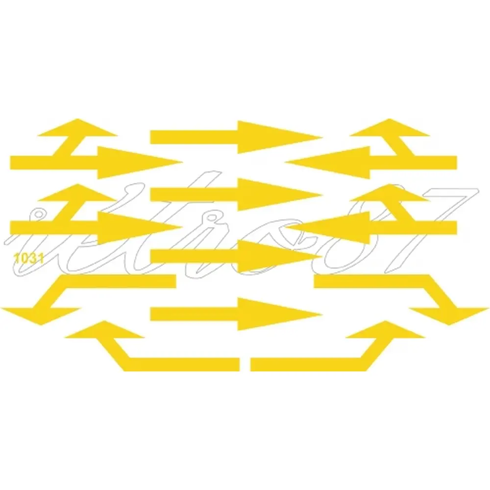 Flèches directionnelles, jaunes, avant 1973 ; décalcomanies à poser - SAI 1031 - HO 1/87