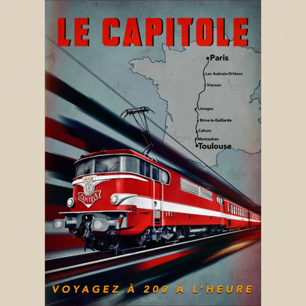 Poster Le Capitole - 1991- 800Tonnes 8TLECAPITOL SNCF - A2 42.0x59.4 cm