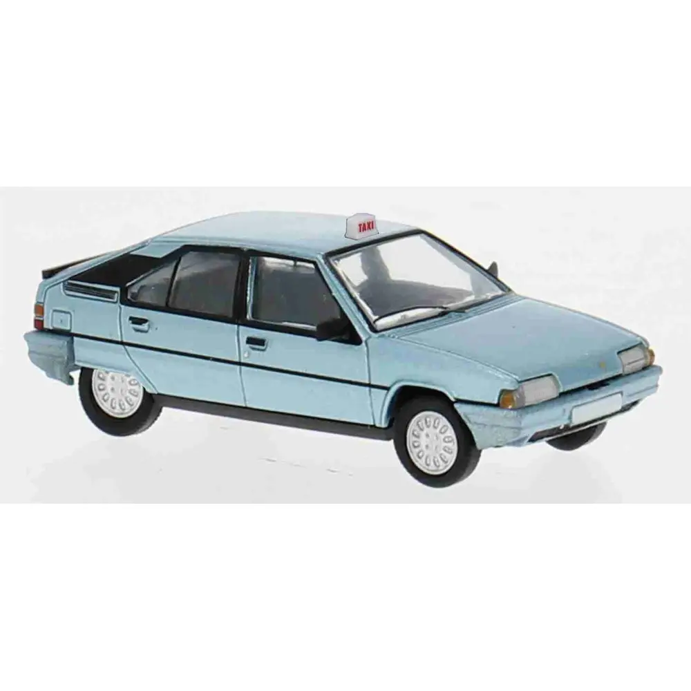 TAXI Citroën BX phase 1, 1983, bleu argenté métallisé verni - SAI 6495 - HO 1/87
