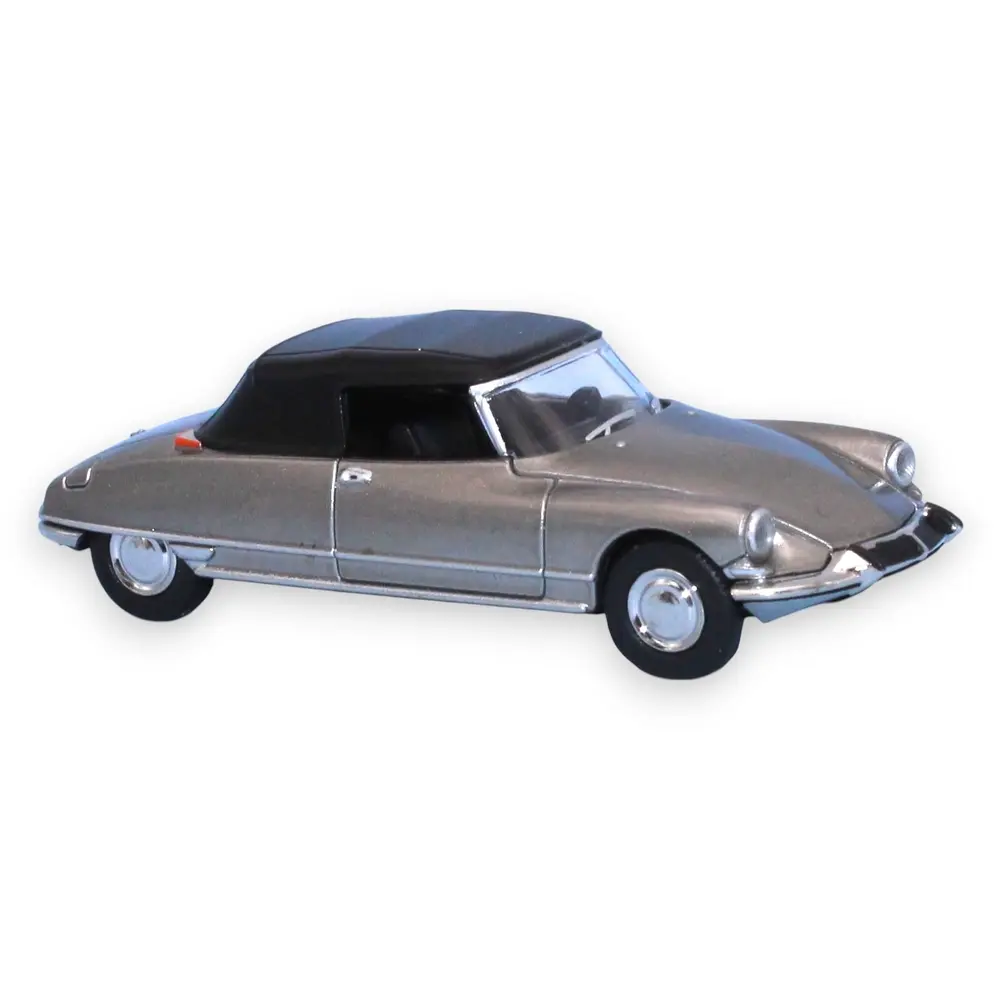 Citroën DS 19 cabriolet 1963, capote fermée, gris nacré - Sai 7811 - HO 1/87