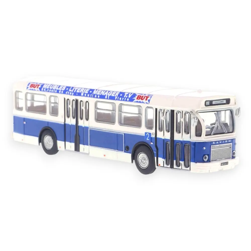 Autobus Saviem SC10, 1-4-4, Metz, TCRM ligne 2, 1965 - Sai 4383 - HO 1/87